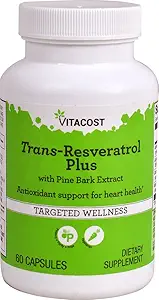 Vitacost Trans-Reεσβερατρόλη Plus -- 60 κάψουλες χορτοφάγων