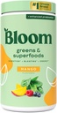 Bloom Beslenme Superfood Greens Toz, Probiyotikler ve Prebiyotiklerle Digestive Enzymes, Gut Health, Kadınlar için Bloating Relief, Chlorella, Green Juice Mix with Beet Root Toz, 60 SVG, Mango