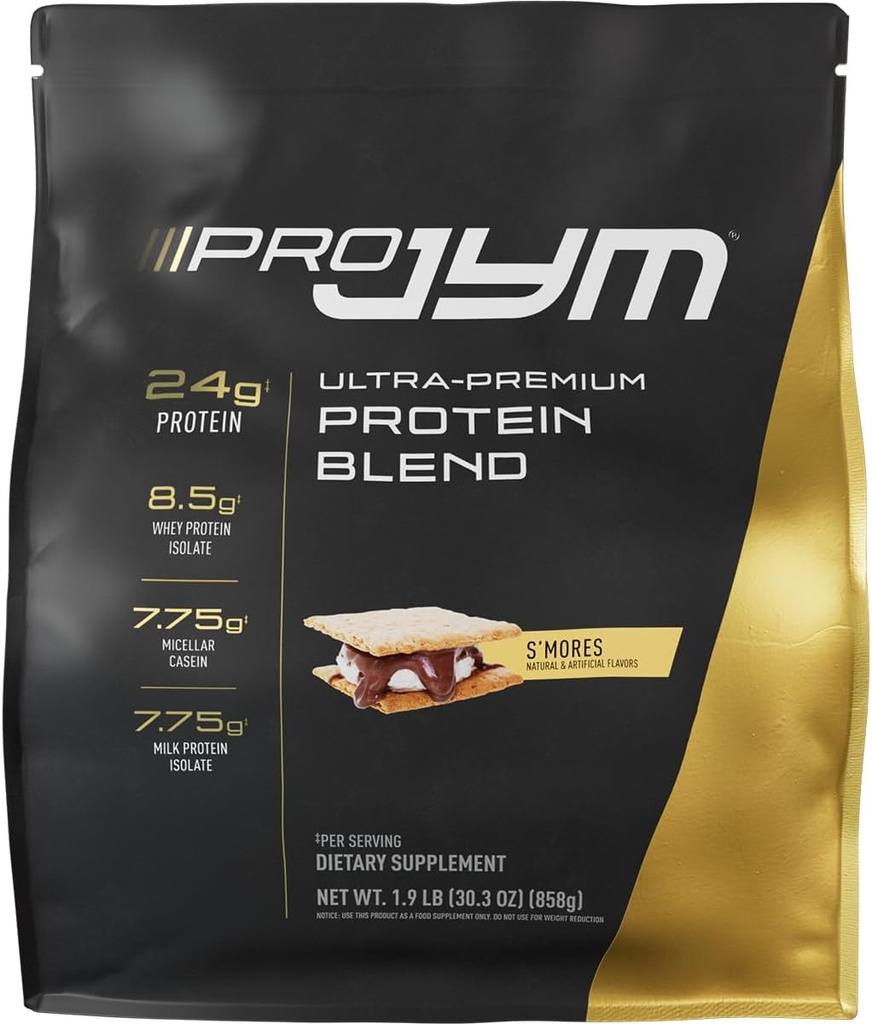 JYM Supplement Science Pro JYM S'Mores protein Toz - Whey proteini, Vakain, & Süt Protein, Erkekler ve Kadınlar için Lean Kas Binası, 22 Hizmet
