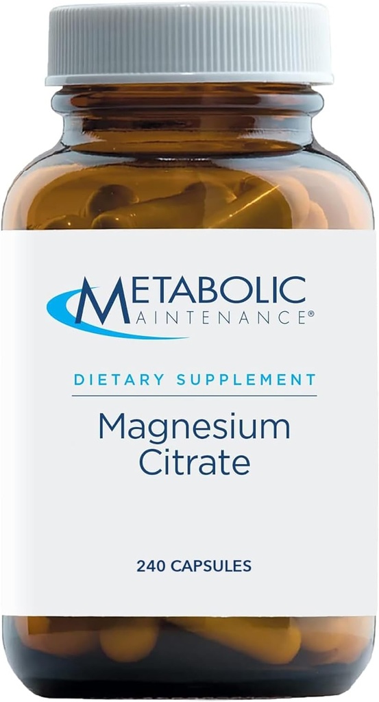 Metabolic Bakım Magnezyum Citrate Capsules - Calm, Sleep, Muscle & GI Desteği - C (240 Capsules) ile