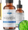 Wormwood Organic Tincture - Digestive Health ve Gut Desteği için herbal Supplement - Doğal Temiz - Alkol Özgür, ABD'de Yapıldı, 2 Fl Oz