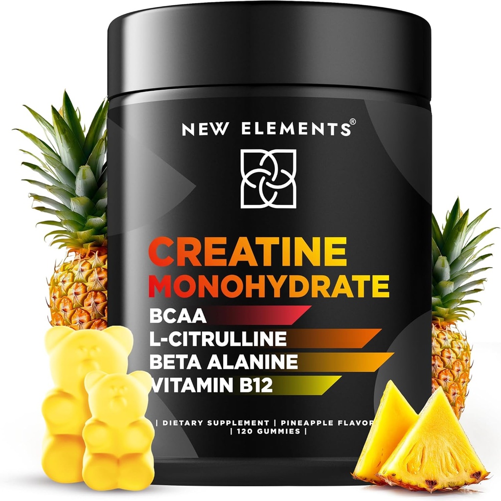 Creatine Monohydrate Gummies 5mg με BCAA L-Citrulline Beta Alanine & Vitamin B12 