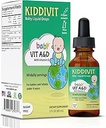 Kiddivit Bebek Vitamini A&D Liquid Drops with Vitamin E - Gentle Immune & Vision Support Supplement – 60 Günlük Hizmetler, Dropper Dahil, Cam Şişe - Sugar Free, Gluten Free, Vegetarian, 2oz
