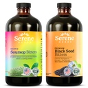 Serene Herbs Soursop Bitters Liquid & Black Seed Bundle – Βιολογικό Herbal Guanabana για Digestive Υποστήριξη & Ανοσολογική Υγεία – Vegan, Non-GMO – 32 oz (16 oz Each), 32 Serves