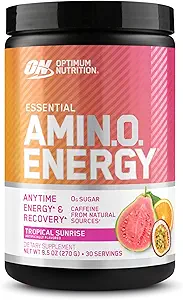 Optimum Beslenme Yeni Flavor Amino Enerji - Yeşil Çay, BCAA, Amino Asits, Keto Friendly, Green Coffee Extract, Energy Toz - Tropikal Sunrise, 30 Hizmet (Pazar Mayıs Vary)