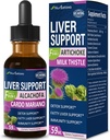 Süt Butle & Artichoke Extract Liver Support Drops for Fatty Liver, Alcachofa, Curcuma y Cardo Mariano para el Higado Graso, Berberina para Bajar de Peso, Liver Detox & Tamir Formula.2oz
