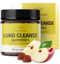 HERBAMAMA Lung Detox Gummies - Βότανο Complex with Mushroom Blend for Lung Cleanse - Vegan, Συμπλήρωμα αναπνευστικής στήριξης μη ΓΤΟ - 60 Pectin-based Apple-Flavored Chews