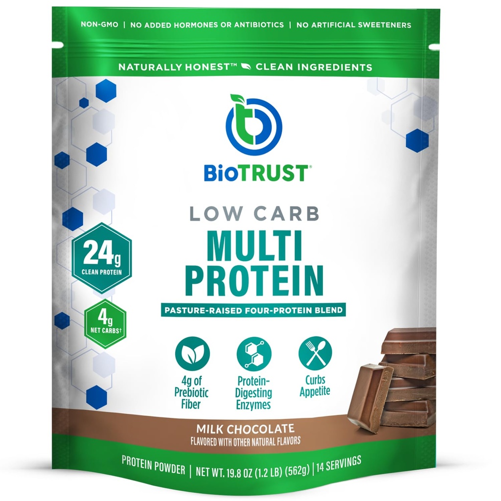 BioTrust Low Carb Protein Tozu - Grass-Fed Hormon Free Cows - GMO, Gluten Free (Chocolate)