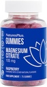 NaturesPlus Gummies Magnezyum Citrate - 75 Gummies, Raspberry - Yardımlar Calm The Mind & Body, Supports Bone Mechanic - Vegetarian, Gluten Free, Non-GMO - 25 Hizmetler