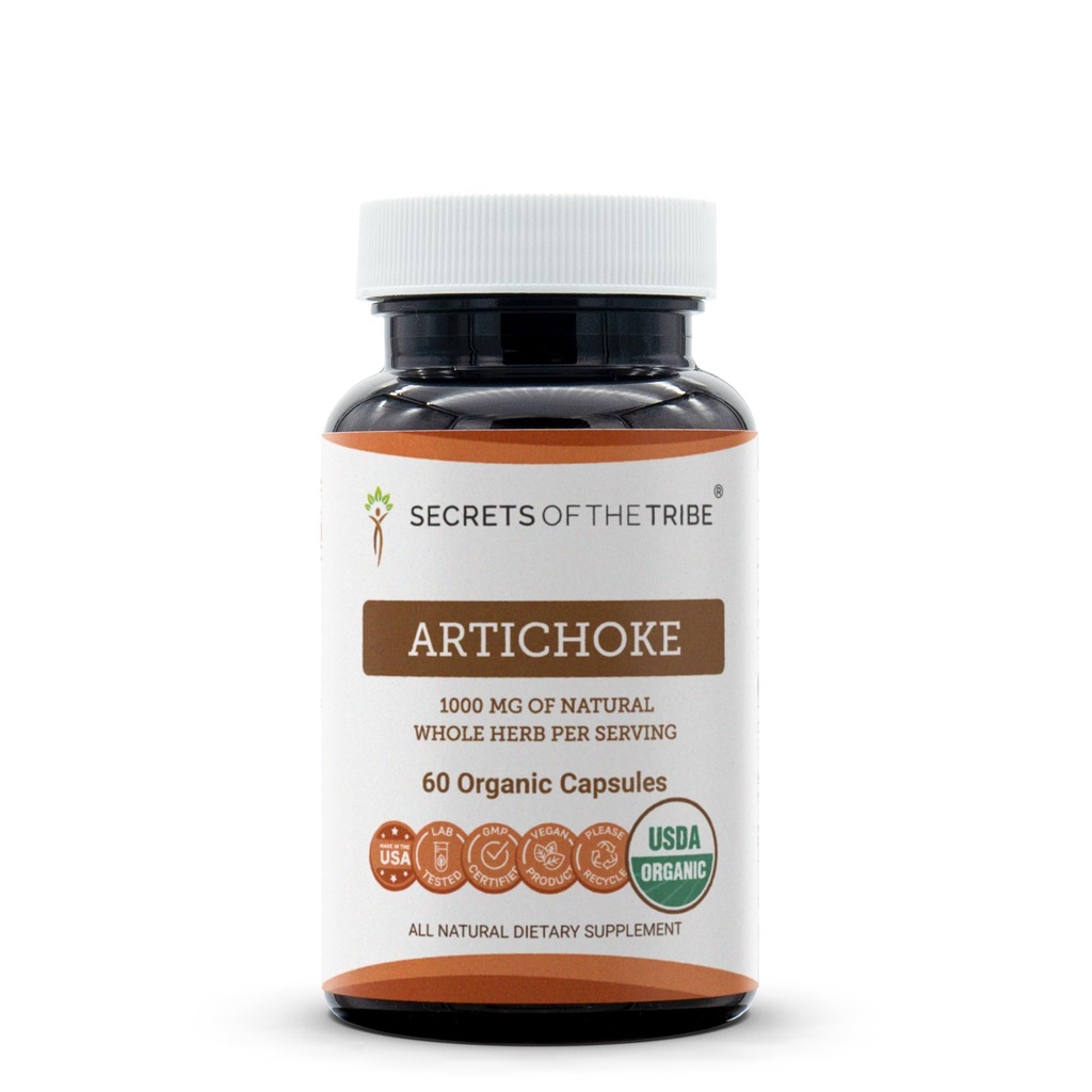 Μυστικά της φυλής Artichoke 60 κάψουλες, 1000 mg, Artichoke (Cynara scolymus) Αποξηραμένο Φύλλο (60 κάψουλες)