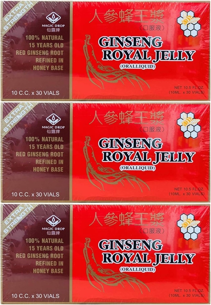 3 Kutu Magic Drop Reality Royal Jelly (30 Vials), Toplam 90 Vials