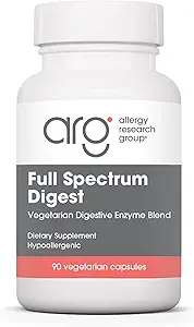Ομάδα Έρευνας Αλλεργίας Full Spectrum Digest με Glutalytic - Digestive Ένζυμα για Άνδρες & Γυναίκες, Υποστήριξη Γλουτένης, Συμπλήρωμα Διήθησης, Ένζυμα χοληδόχου κύστης, Αμυλάση, Κάψουλες χορτοφάγων - 90 Count