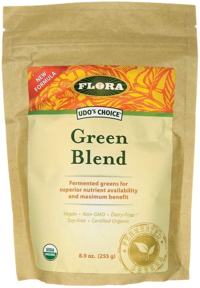 Χλωρίδα - Πράσινο Blend - Προσφορές Βέλτιστη Διατροφή - Χαρακτηριστικά Ζυμωμένο χόρτο Blend - με κριθάρι, βρώμη, σιτάρι & Αλφάλφα Grass - Βιολογικό, μη ΓΤΟ, Χορτοφαγική & χωρίς σόγια - 8,9 oz. Κόνις