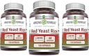Amazing Formulas Red Yeast Rice 1200 mg Per Service Capsules Supplement | Non-GMO | Gluten Free | Made in USA (120 Count | 3 Pack)