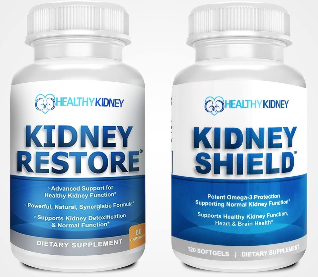Kidney Rest & Kidney Shield 2-Pack Sche for Kidney Cleanse, Support Kidney Function, Renal Health ve More More More