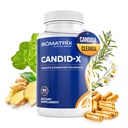 BioMatrix Candid-X Gut Cleanse with Berberine, Oregano, sodyum Caprylate, Chamomile, Ginger, PAU D'arco, Digestive Supplement for Men and Women | 90 Capsules