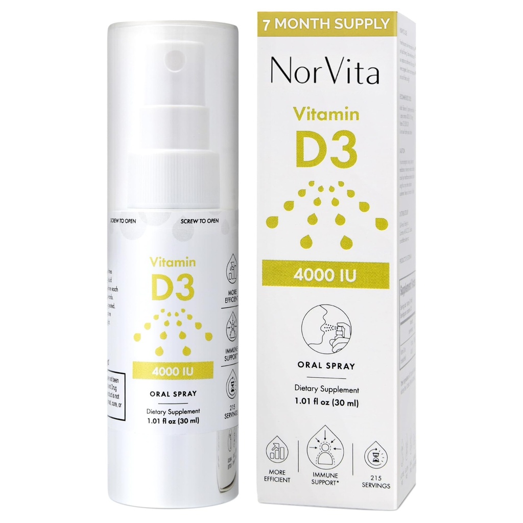 D3 Vitamini 4000 IU (215 Hizmet) - Yüksek Aborpsiyon, Vegan, Destekler Bone & Immune Health, Kalsiyum Abors - Daily Oral Vitamin D Sprey