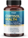Cortisol Health Supplement with Magnezyum, Ashwagandha, Lion's Mane & 10 Mushroom Kompleksi - Rahatlama, Focus & Enerji Desteği - 150 Capsules - Sotalix - ABD Made, GMO-Freeix