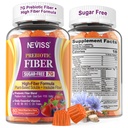 Psyllium Husk ile Yetişkinler için 1Pack Fiber Gummies, 7G (Soluble + Inulin, FOS, Guar Gum, Daily Digestive Health, Regularity Gut Support,Sugar Free