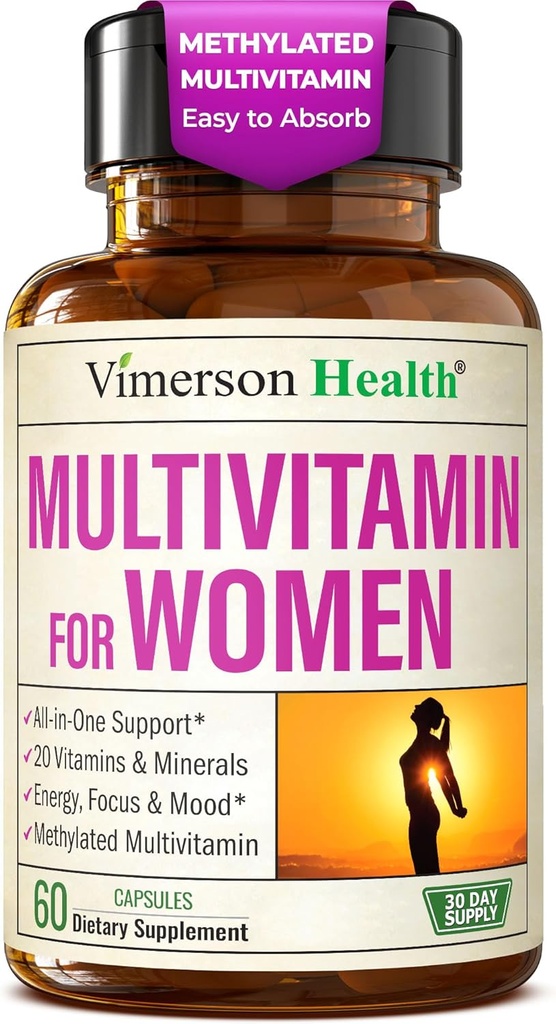 Kadınlar için Multivitamin - Medeniyetli Kadınlar Çokvitaminler ve Multiminerals Capsules Vitamin B12, A, D, C, çinko, Magnezyum & More for Complete Daily Support - Trusted Bio available Vitamins for Women