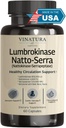 VINATURA Lumbrokinase, Nattokinase 2000FU & Serrapeptase - USA Made & Tested, Συμπληρώματα Κυκλοφορίας της Nattokinase Serrapeptase (Natto-Serra), Rutin, Beetroot, Lumbrokinase Supplement