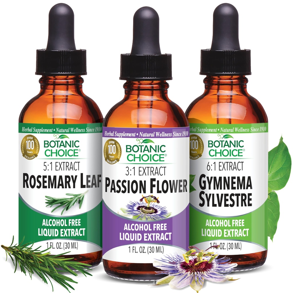 Botanic Choice Passion Flower, Rosemary Leaf, & Gymnema Sylvestre Extracts Sche – Daily General Wellness Kit for General Wellée (1 f. Oz. Her)