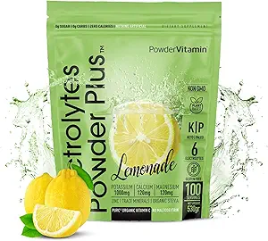 TozVitamin Electrolytes Toz Plus Keto, Lemonade (100 Hizmet) 0 Sugar, No Maltodextrin,1000 mg Pyum,120 mguba,120 mg Magnezyum,Organic Vitamin C,Zero Calories, Enerji Hydration Toz