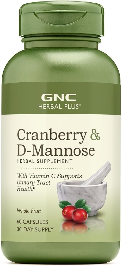 GNC Herbal Plus Cranberry D-Mannose, 60 kapsül