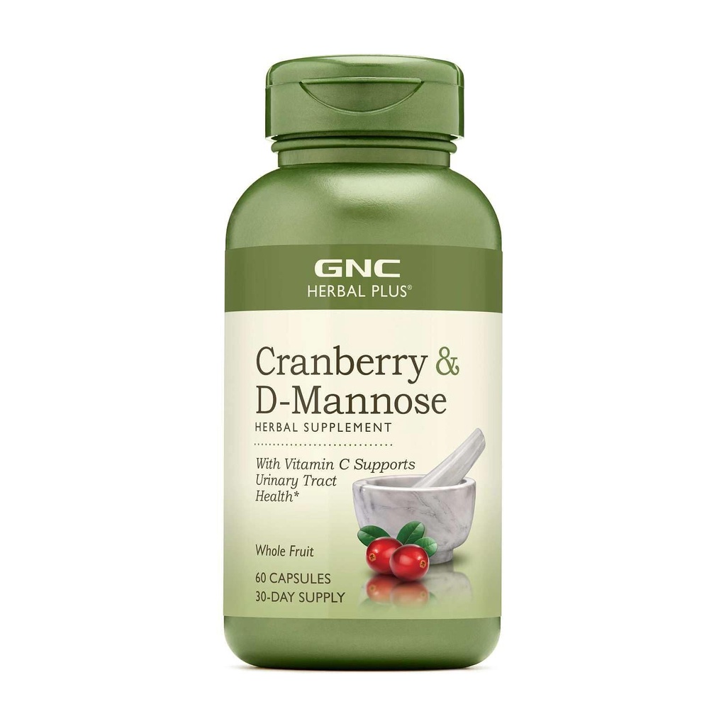 GNC Herbal Plus Cranberry D-Mannose, 60 kapsül