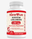 Χλωριούχο νάτριο 1000mg, 365 δισκία - Δισκία άλατος, Μη ΓΤΟ, Χωρίς γλουτένη - Ποτό με Ηλεκτρολυτικά Αντικαταστάθηκε η ενυδάτωση