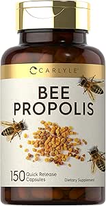 Carlyle Bee Propolis Capsules 600mg | 150 Count | Extract Supplement | Non-GMO, Gluten Free