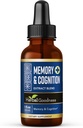 Herbal Goodness Memory & Cognition Liquid Extract 1oz – Organik Memory Aid, Energy Boost, Immune Support, Natural Brain ATM with Ginkgo Biloba & Bacopa Monnieri