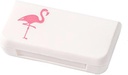 Saga Save Travel Pill Case 3 Karşılaştırmalı Hareketli Pill Case Dustproof ve Moisture-Proof Daily Pill Case Small Pill Box for Vitamins, Fish Oil, Supplements (Flamingo)