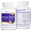 Tüm Gıda Prenatal Vitaminleri (120 Capsules) Maternal ve Fetal Health için Doğal Destek, Choline, B Vitaminleri ve Daha Fazlası, Vegan, Hayır Soy, Gluten veya Süt