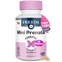 FREEDA Mini Prenatal Vitamin - Kosher Prenatals - Swallow Tabletlerine Kolay - Demir, Prenatal Folic Asit /Folate, D - Pre Natal Multivitamin for Hamile Kadınlar için (240)