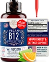 Vegan B12 Sıvı - Max Strength Mecobalamin B12 Sublingual 5000 mcg - Hızlı Absorbing Supplement for Mood, Memory and Energy Support - Non-GMO, Gluten-Free, Citrus Flavor B 12 Drops, 2oz
