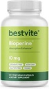 Bioperine 10mg (120 κάψουλες χορτοφάγων) - Δεν Stearates - Vegan - Μη ΓΤΟ - Χωρίς γλουτένη - Ενίσχυση απορρόφησης