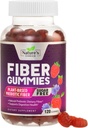 Yetişkinler için Fiber Gummies, Sugar Free Daily 4g Gummy Fiber Supplement, Prebiyotik Gummy Digestive Health Support - Plant bazlı Chews, Prebiyotiks Supports Regularity & Digestion - 120 Gummies