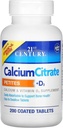 21st Century Calcium Citrate Petites + D3 Coated Tablets - 200 Tablets, Pack of 4