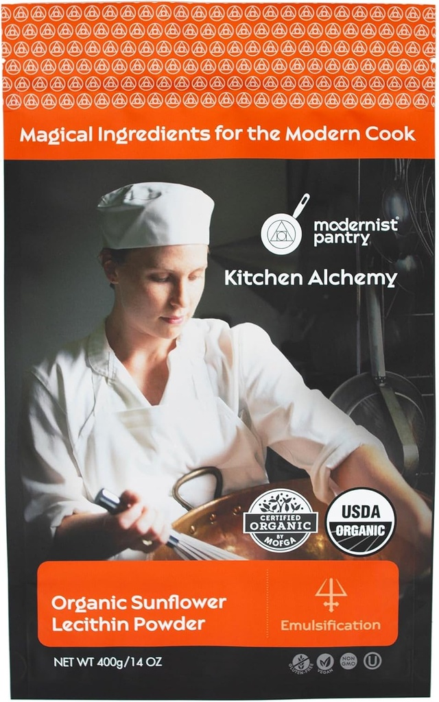 Βιολογικό ηλιέλαιο λεκιθίνη σκόνη Γλουτένη-ελεύθερο Vegan OU Kosher Πιστοποιημένο - 400g/14oz