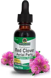 Nature's Answer Red Clover Extract 1 Ounce - Alkol Ücretsiz, Kadın Wellness, Kadın Destek Supplement with Daily Sevrings Extract, Kosher, Gluten Free, Made in USA