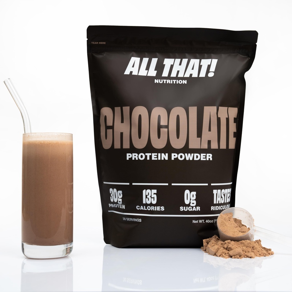 Chocolate Protein Powder, 30G Whey Protein, Low Calorie, 0g Sugar, No Artificial Sweeteners, Soy-Free & Gluten-Free, 30 Servings