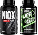 Nutrex Research NIOX Extreme Pumpsc ve Lipo6 Detox ve Cleanse - NO3-T Arginine Nitrate Supplement with Vitamin C and AstraGin - Colon Cleanser and Detox for Women & Men