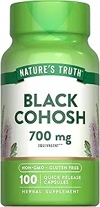Nature's Truth Black Cohosh | 100 Capsules | Root Extract | Non-GMO & Gluten Free Supplement Supplement