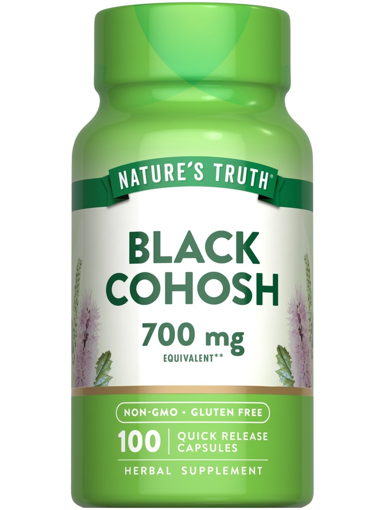 Nature's Truth Black Cohosh | 100 Capsules | Root Extract | Non-GMO & Gluten Free Supplement