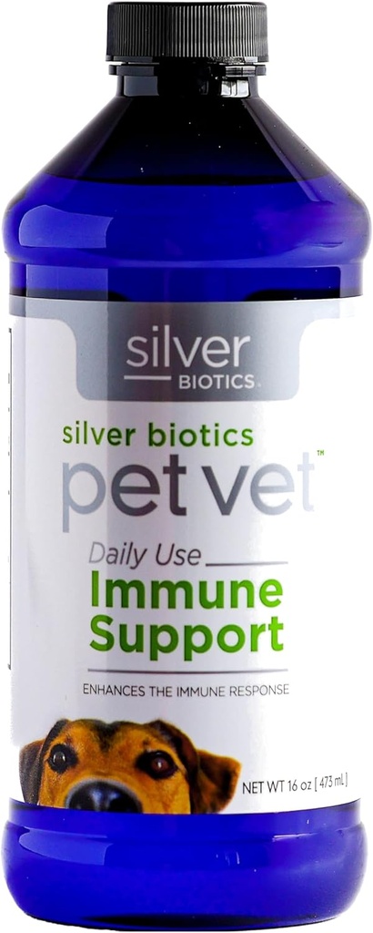 Silver Biotics Pet Vet Immune Support | Immune Response in Pets | 16 Fl Oz