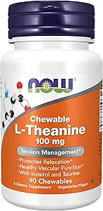 Şimdi Supplements, L-Theanine 100 mg with Inositol and Taurine, Germe Yönetimi*, 90 Chewables