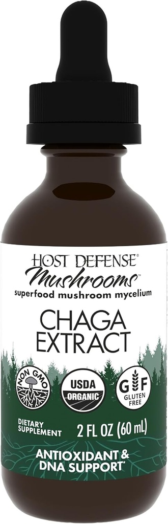 Host Defense Chaga Extract - Immune System Support Supplement - Chaga Mushroom for Antioksi Activity Support - Sıvı Diyeter Mushroom Supplement - 2 fl oz (60 Hizmetler)*