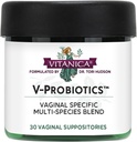 Vitanica V-Probiyotikler - Kadınlar için Probiyotikler - Lactobacillus Rhamnosus, Gasseri & More - Women's Health Supplement - Lady - 30 Vaginal Suppositories