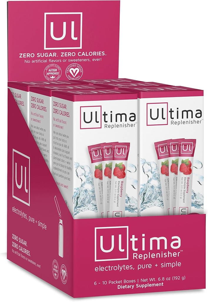 Ultima Hydrating Electrolyte Toz, Raspberry, 60 Kont Stickpacks